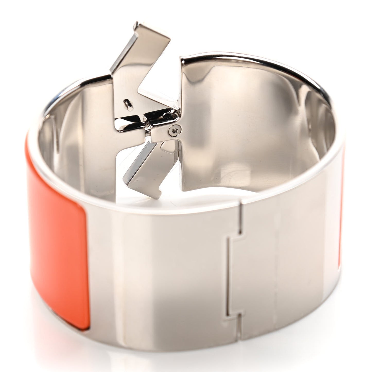 Enamel Extra Wide Clic Clac H Bracelet PM Orange