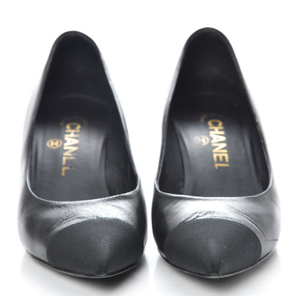 Chanel Lambskin CC Cap Toe Pumps 36 Black 2 of 15
