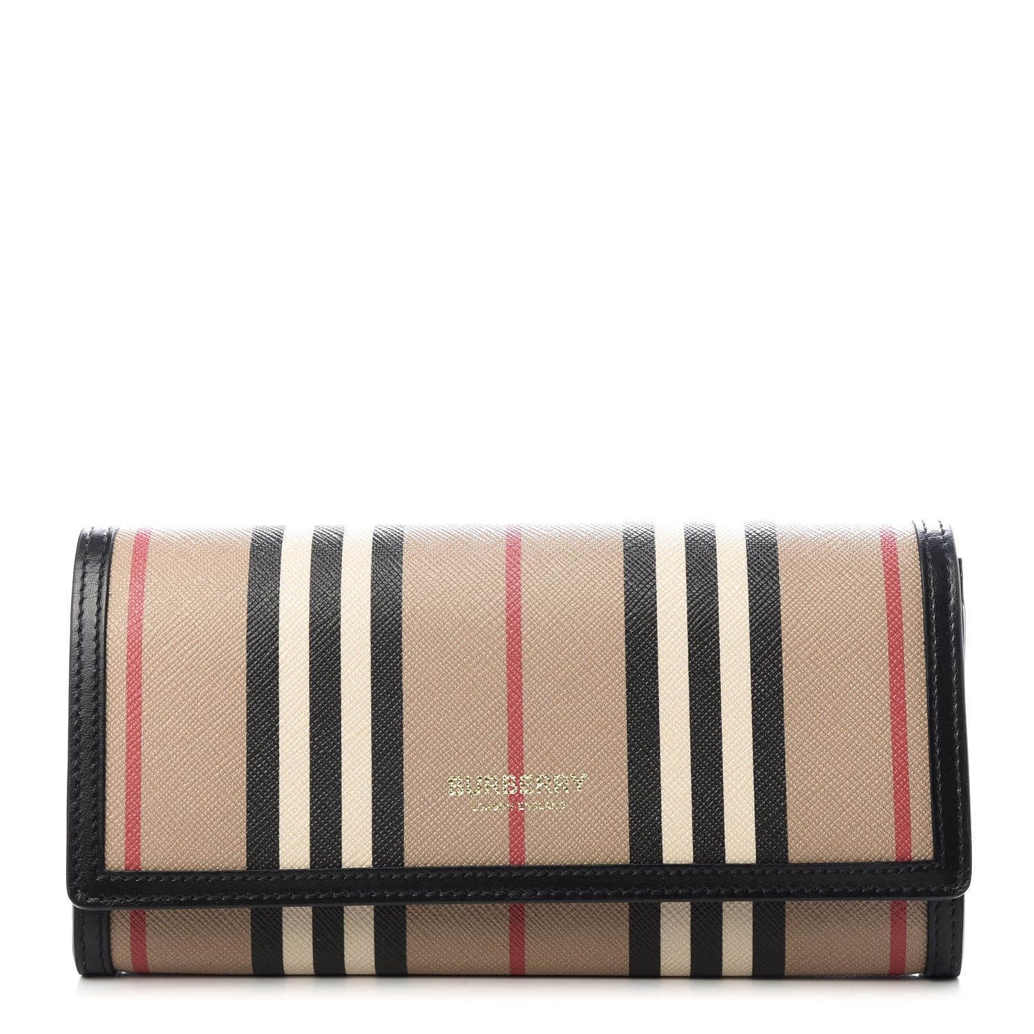 Burberry E-Canvas Icon Stripe Halton Continental Wallet Archive Beige 1 of 6