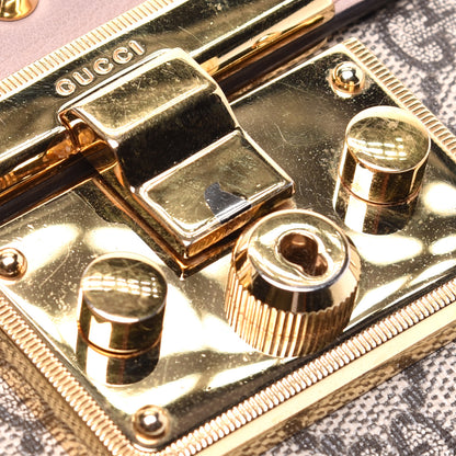 Gucci GG Supreme Monogram Studded Small Padlock Shoulder Bag Porcelain Rose 10 of 11