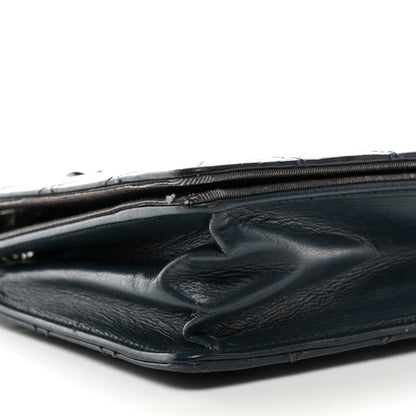 Chanel Calfskin Quilted Ballerine Flap Black Blue 9 of 13