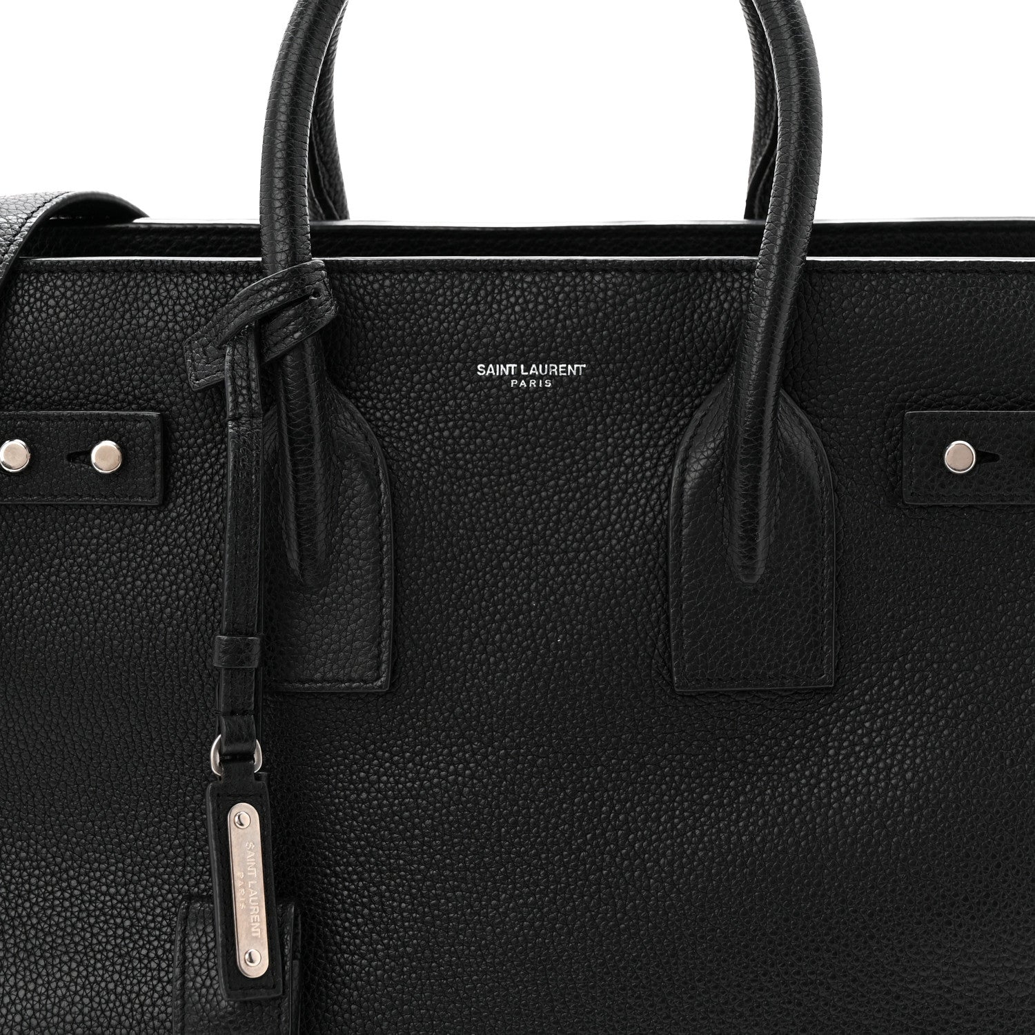 Saint Laurent Grained Calfskin Small Supple Sac De Jour Black 8 of 10