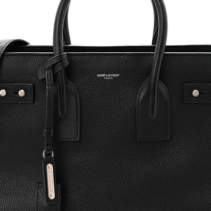 Saint Laurent Grained Calfskin Small Supple Sac De Jour Black 8 of 10