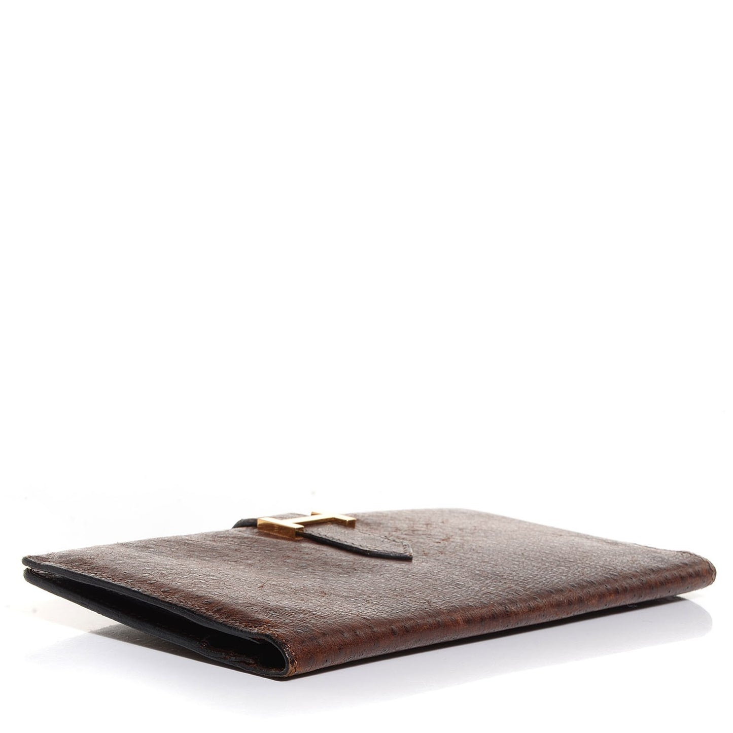 Ostrich Bearn Wallet Chocolate