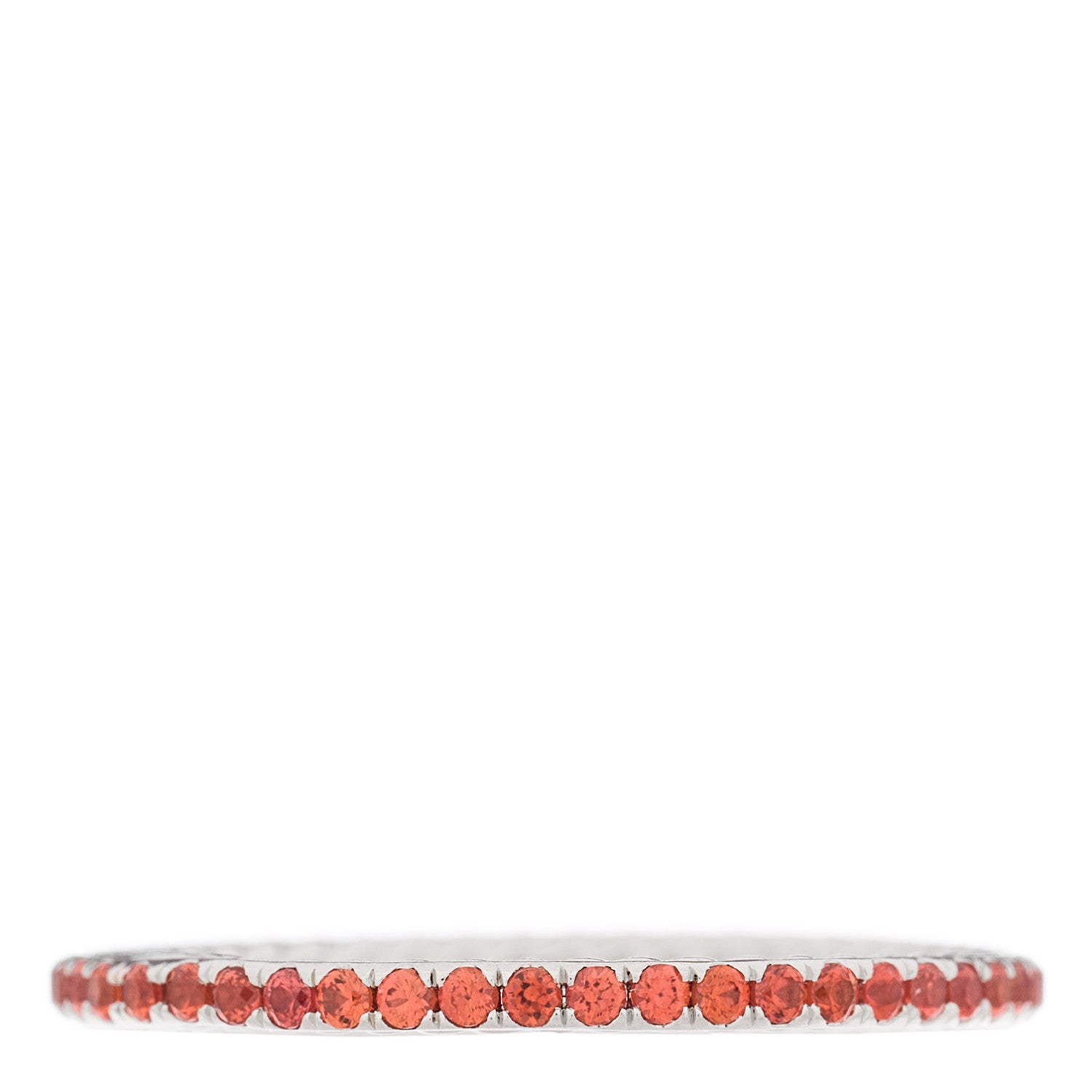 David Yurman Platinum Orange Sapphire 1.85mm Eden Eternity Band Ring 67 11.75 3 of 4