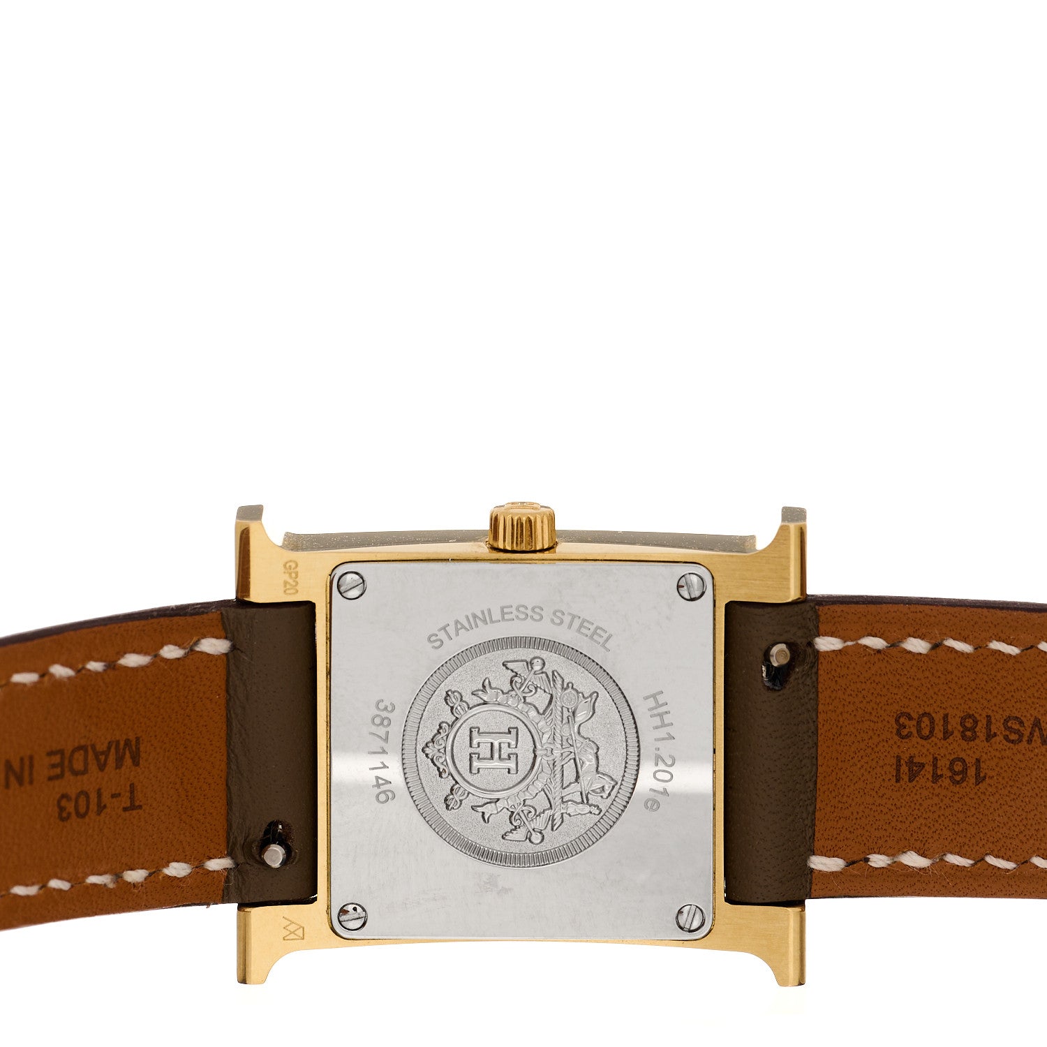 Hermes Stainless Steel Swift 21mm Heure H Hour Quartz Watch Etoupe 4 of 4