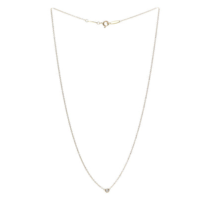 Tiffany 18K Yellow Gold Diamond .05ct Elsa Peretti Diamonds by the Yard Pendant Necklace 3 of 7