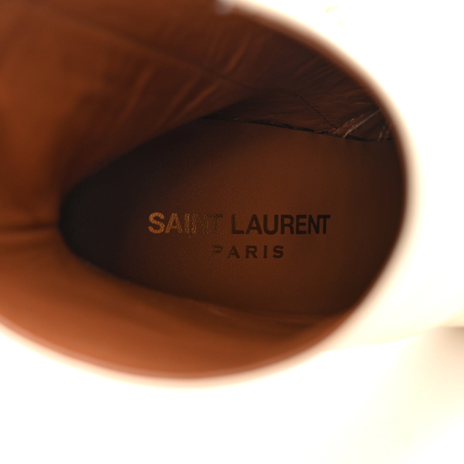 Saint Laurent Calfskin Opyum Ankle Boots 37 White 7 of 9