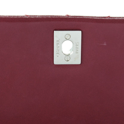 Chanel Lambskin Chevron Medium Single Flap Dark Red 5 of 8