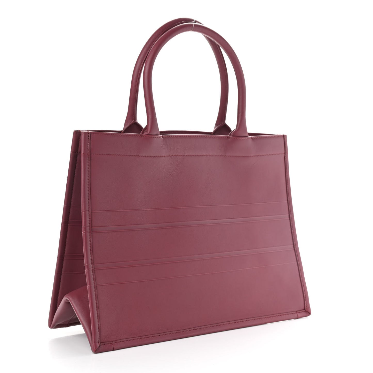 Calfskin Embossed Medium Book Tote Red