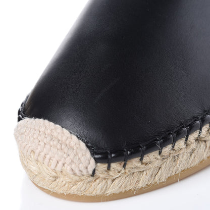 Christian Dior Calfskin Nicely-D Ankle Tie Espadrilles Flats 37 Black 9 of 9