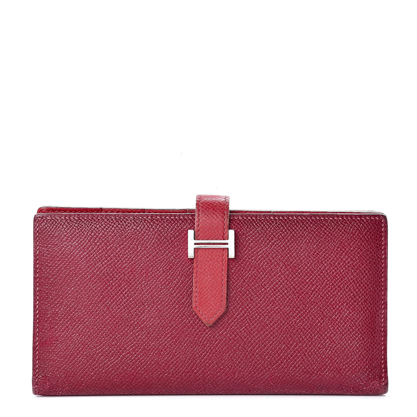 Epsom Bi-Color Bearn Wallet Rubis Rouge Pivoine