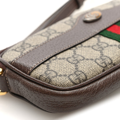 Gucci GG Supreme Monogram Web Mini Ophidia GG Bag Brown 9 of 10