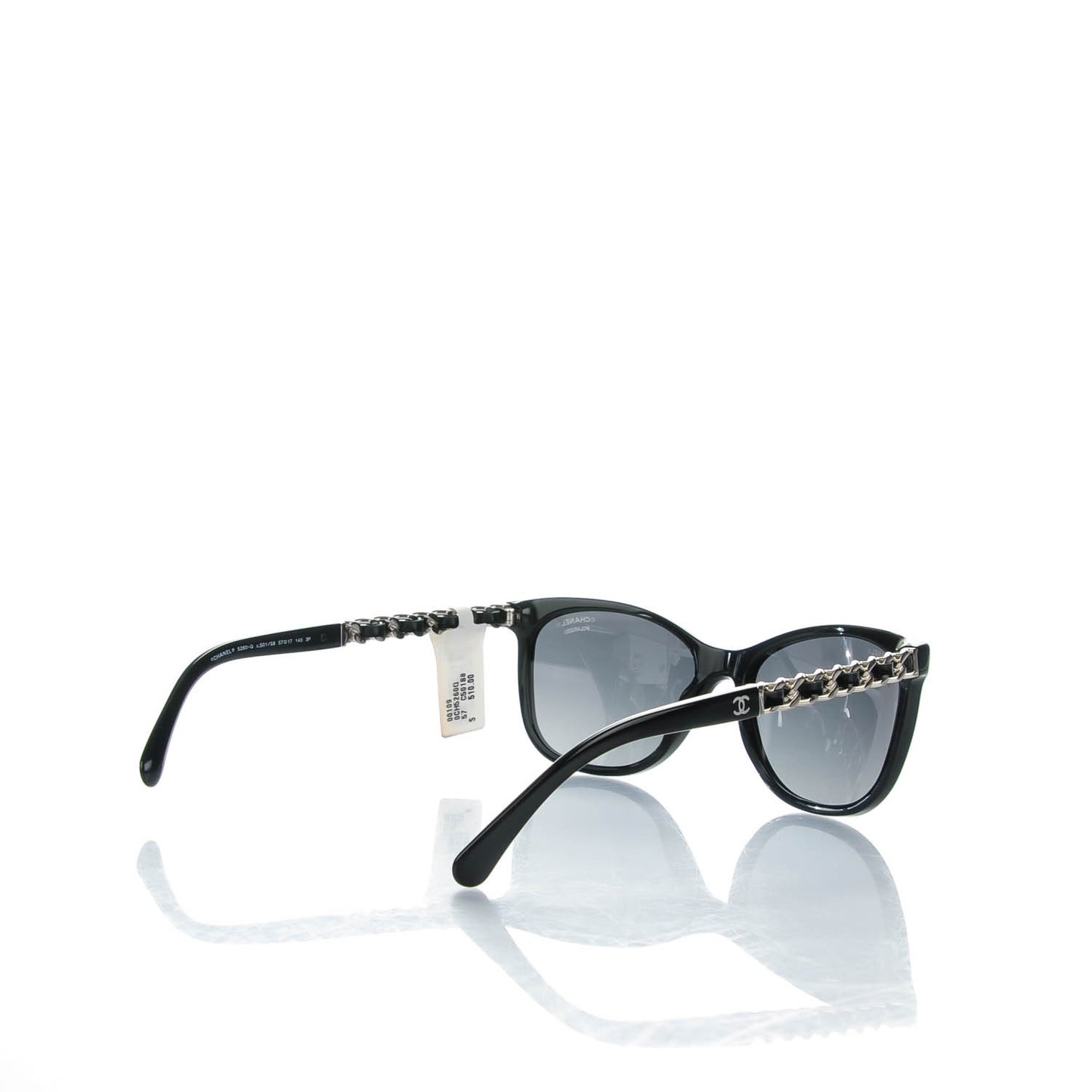 Cat Eye Chain Polarized Sunglasses 5260-Q Black