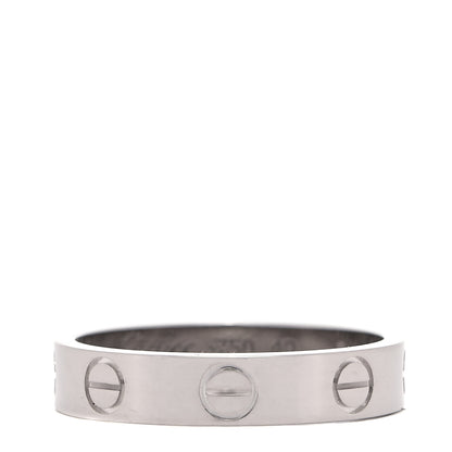 Cartier 18K White Gold 3.5mm LOVE Wedding Band Ring 49 4.75 1 of 4