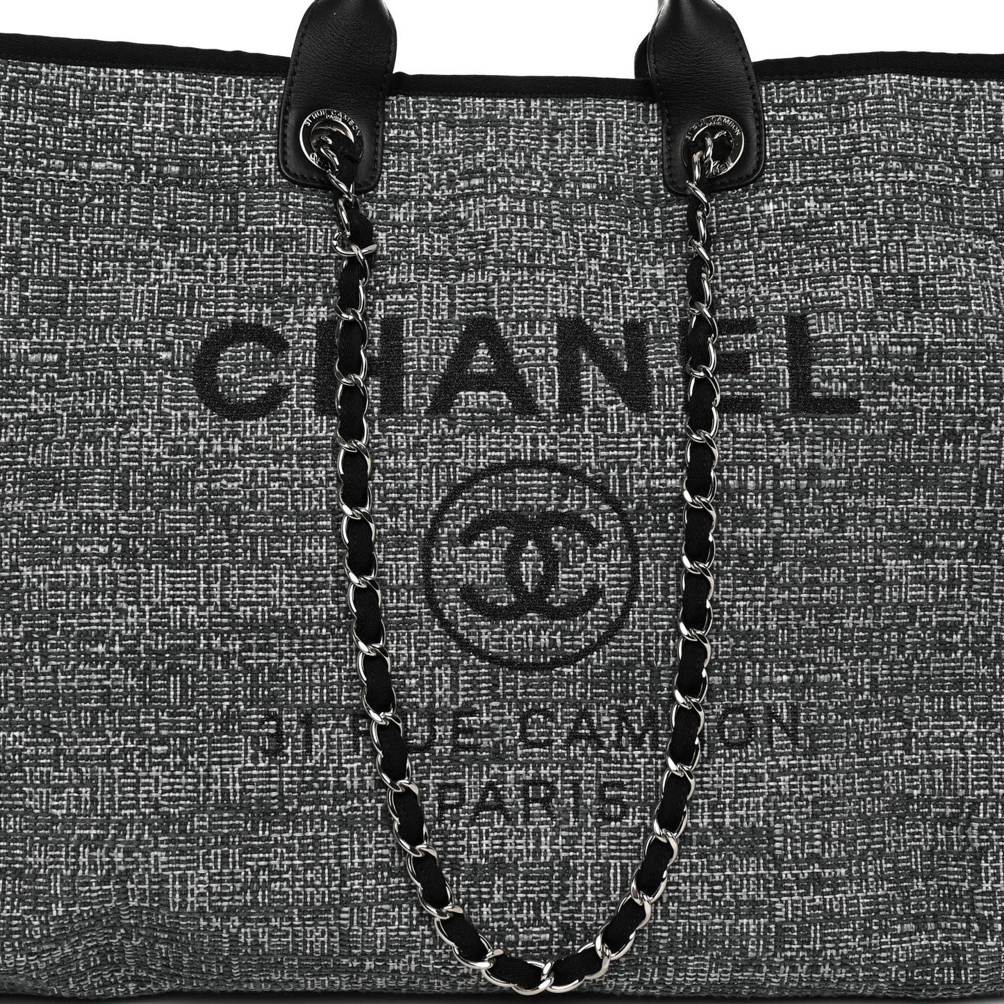 Mixed Fibers Extra Large Deauville Tote Charcoal