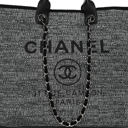 Chanel Mixed Fibers Extra Large Deauville Tote Charcoal 8 of 11