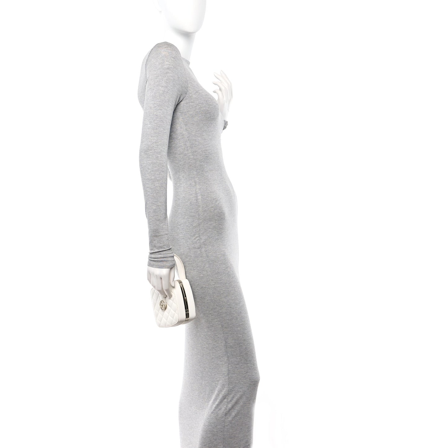 Lambskin Minaudiere Vanity With Handle White