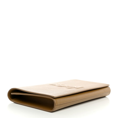 Saint Laurent Calfskin Monogram Large Belle De Jour Clutch Beige 4 of 7