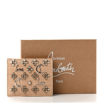 Christian Louboutin Crocodile Embossed Calfskin Palatin Wallet Nougat 8 of 8