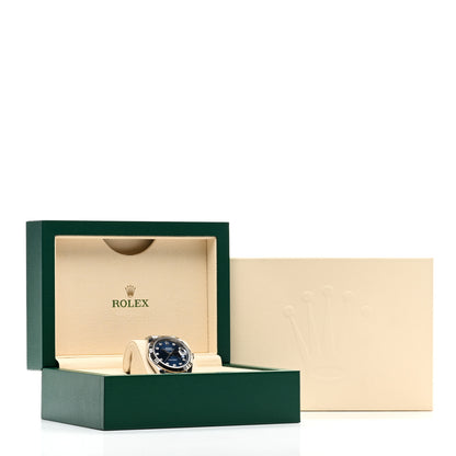 Rolex Stainless Steel 18K White Gold Diamond 41mm Oyster Perpetual Datejust Watch Bright Blue 126334 5 of 5