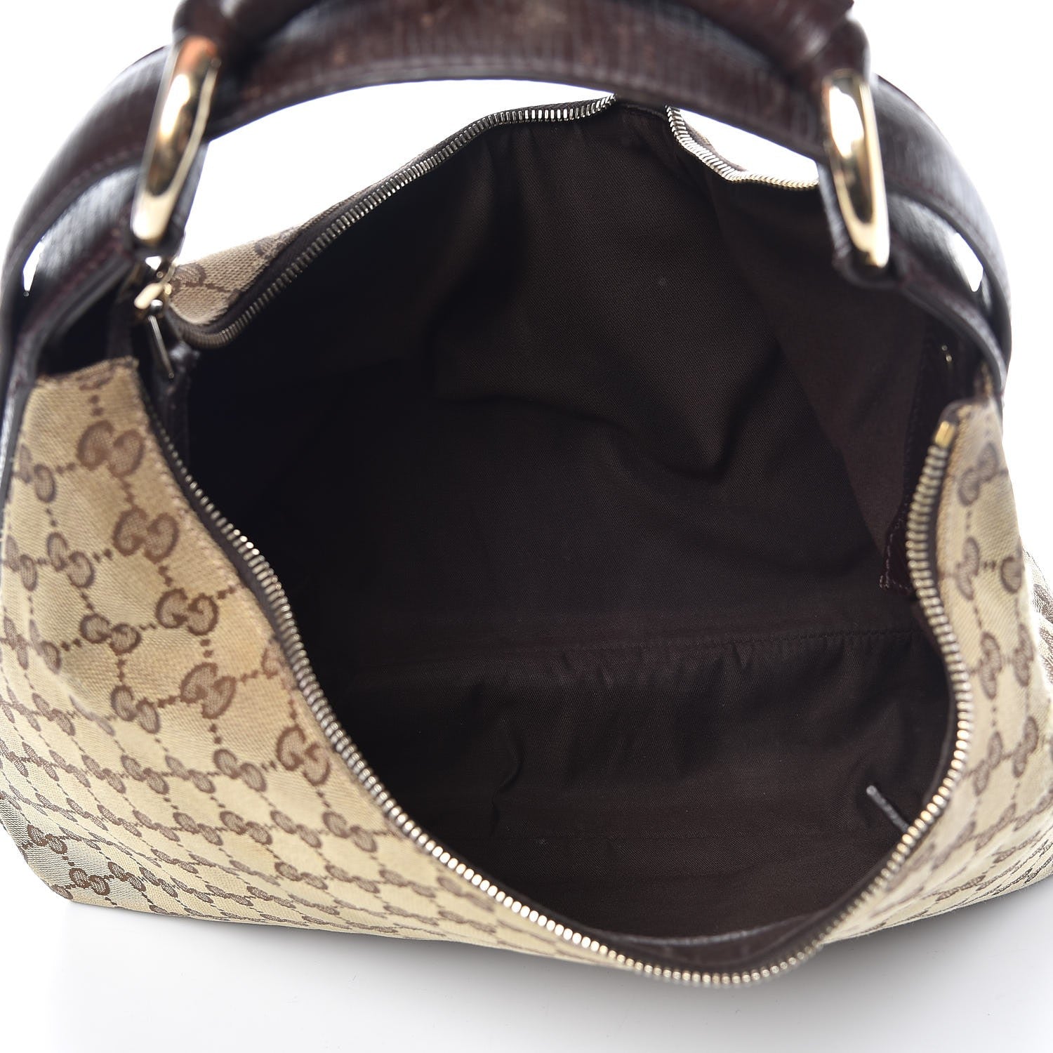 Gucci Monogram Medium Horsebit Chain Hobo Dark Brown 5 of 16