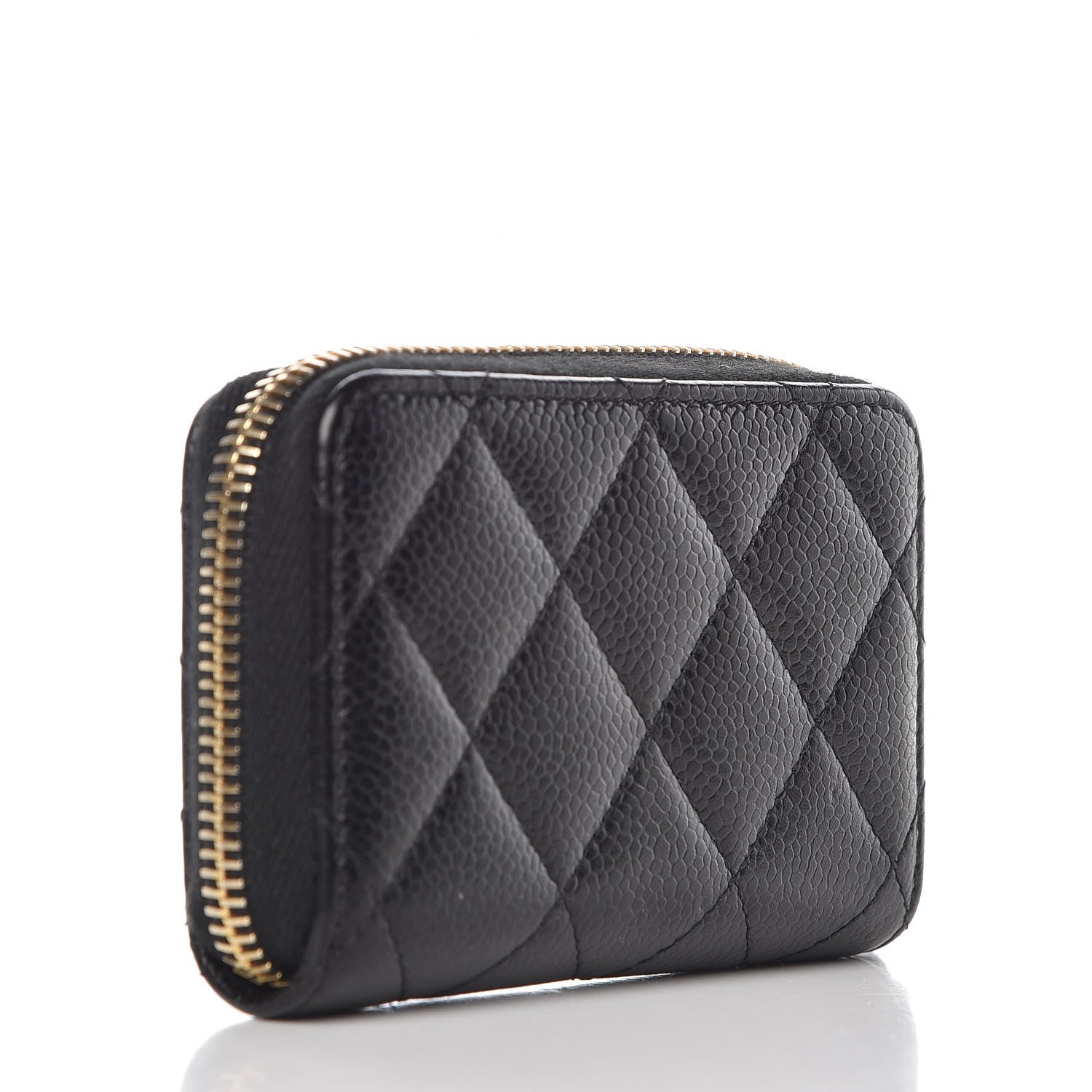 Chanel Caviar Quilted Zip Coin Purse Black 3 of 9