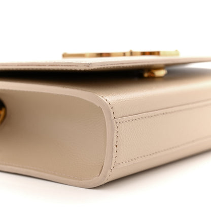Saint Laurent Grain De Poudre Small Monogram Kate Satchel Nude Powder 8 of 16