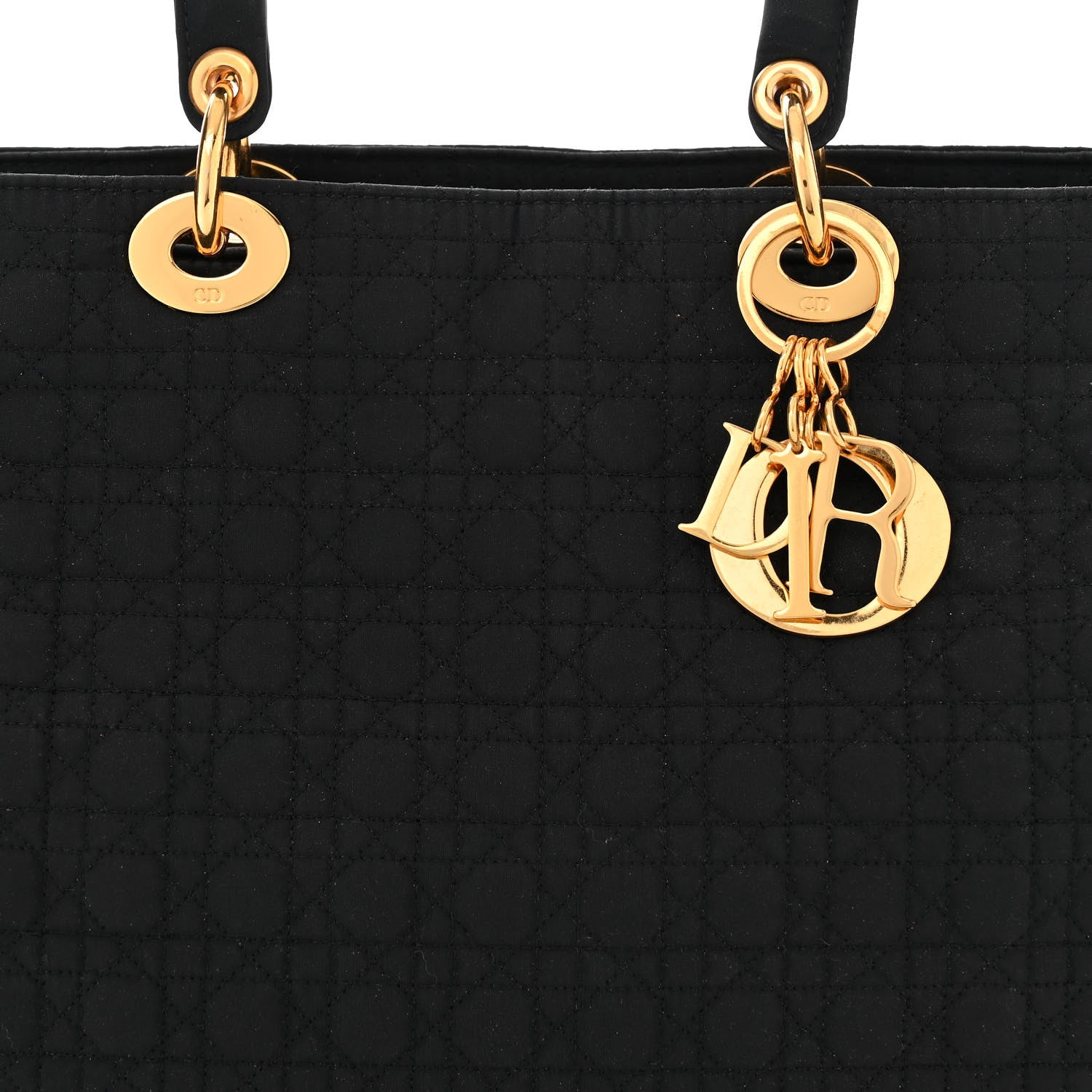 Christian Dior Nylon Cannage Large Lady Dior Black 8 of 11