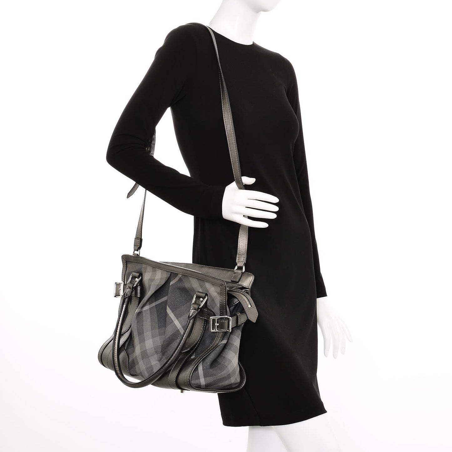 Shimmer Check Pilgrim Satchel Pewter