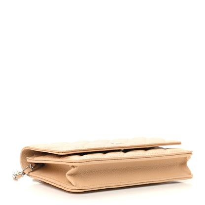 Chanel Caviar Quilted Wallet On Chain WOC Beige 4 of 10