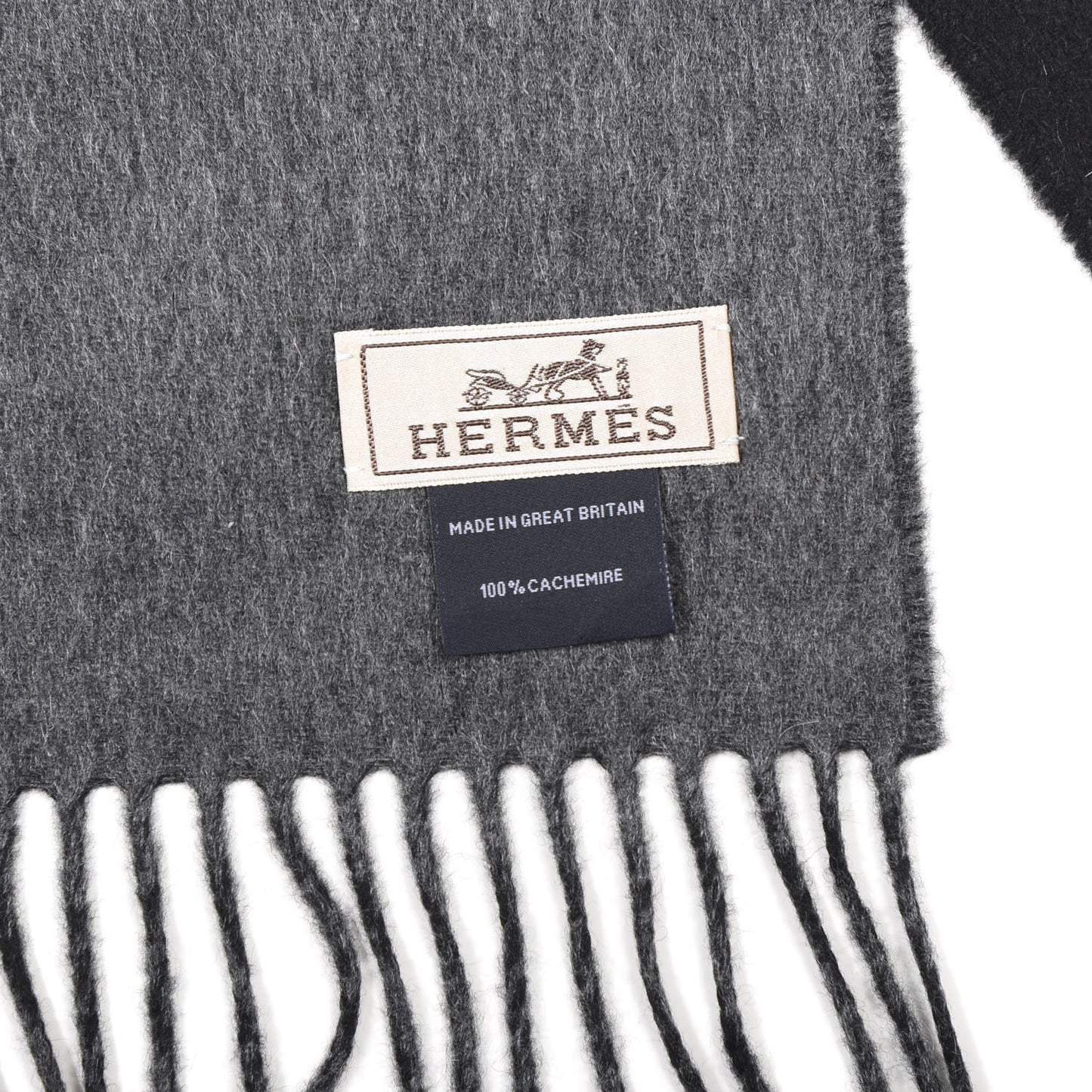 Cashmere Recto Verso Muffler Black Flanelle