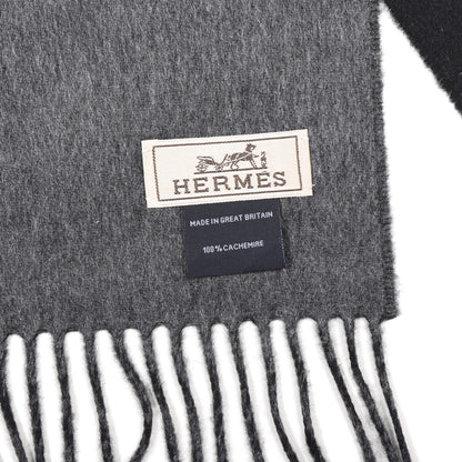 Hermes Cashmere Recto Verso Muffler Black Flanelle 3 of 4