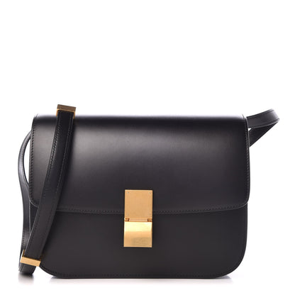 Celine Box Calfskin Medium Classic Box Flap Bag Black 1 of 7