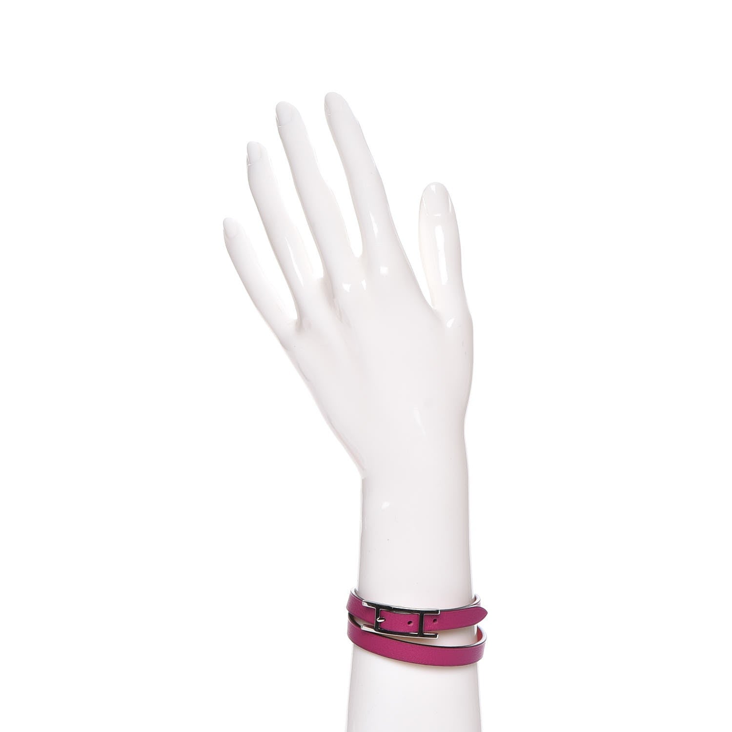 Hermes Swift Behapi Double Tour Reversible Bracelet T3 Rose Pourpre Rose Extreme 2 of 7