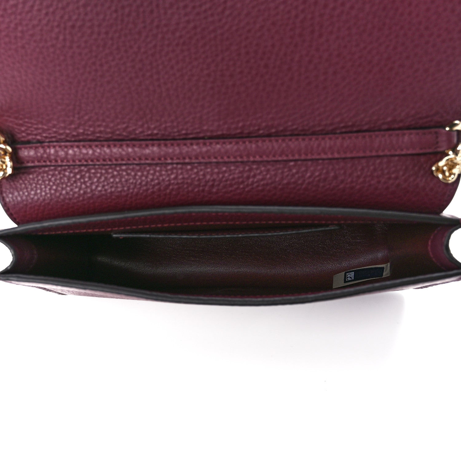 Chloe Grained Calfskin Alphabet Clutch Shoulder Bag Burgundy 5 of 12