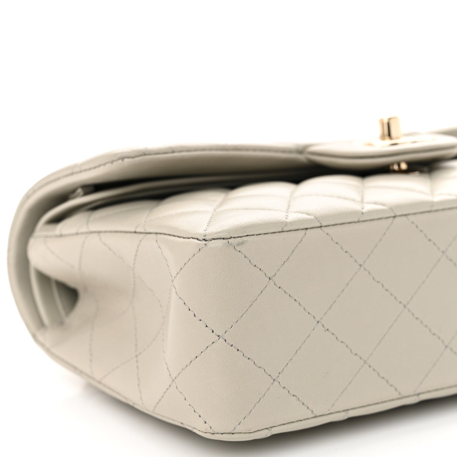 Chanel Lambskin Quilted Small Double Flap Grey 9 of 10