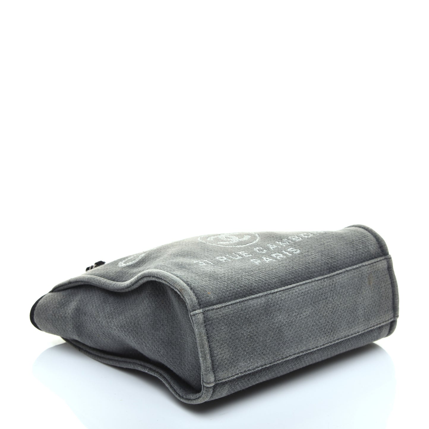 Canvas Mini Deauville Tote Dark Grey