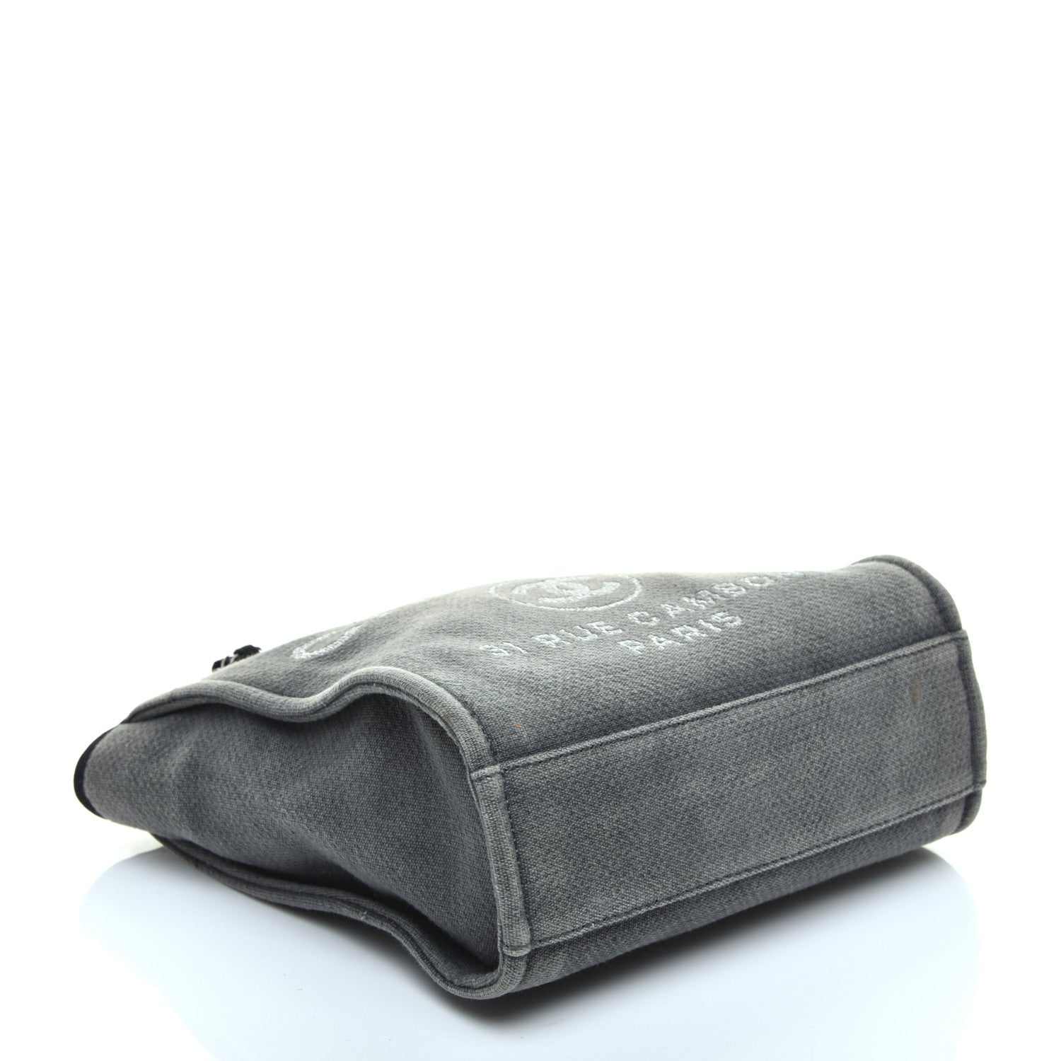Chanel Canvas Mini Deauville Tote Dark Grey 4 of 9