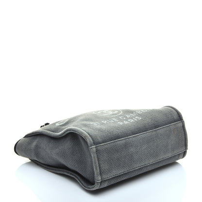 Chanel Canvas Mini Deauville Tote Dark Grey 4 of 9