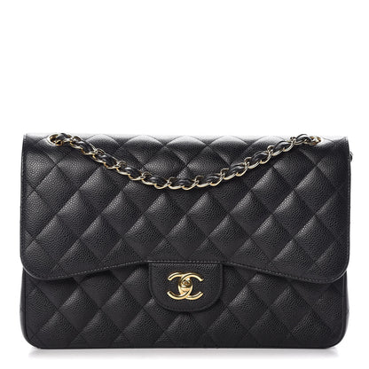 Chanel Caviar Quilted Jumbo Double Flap Black 1 of 9