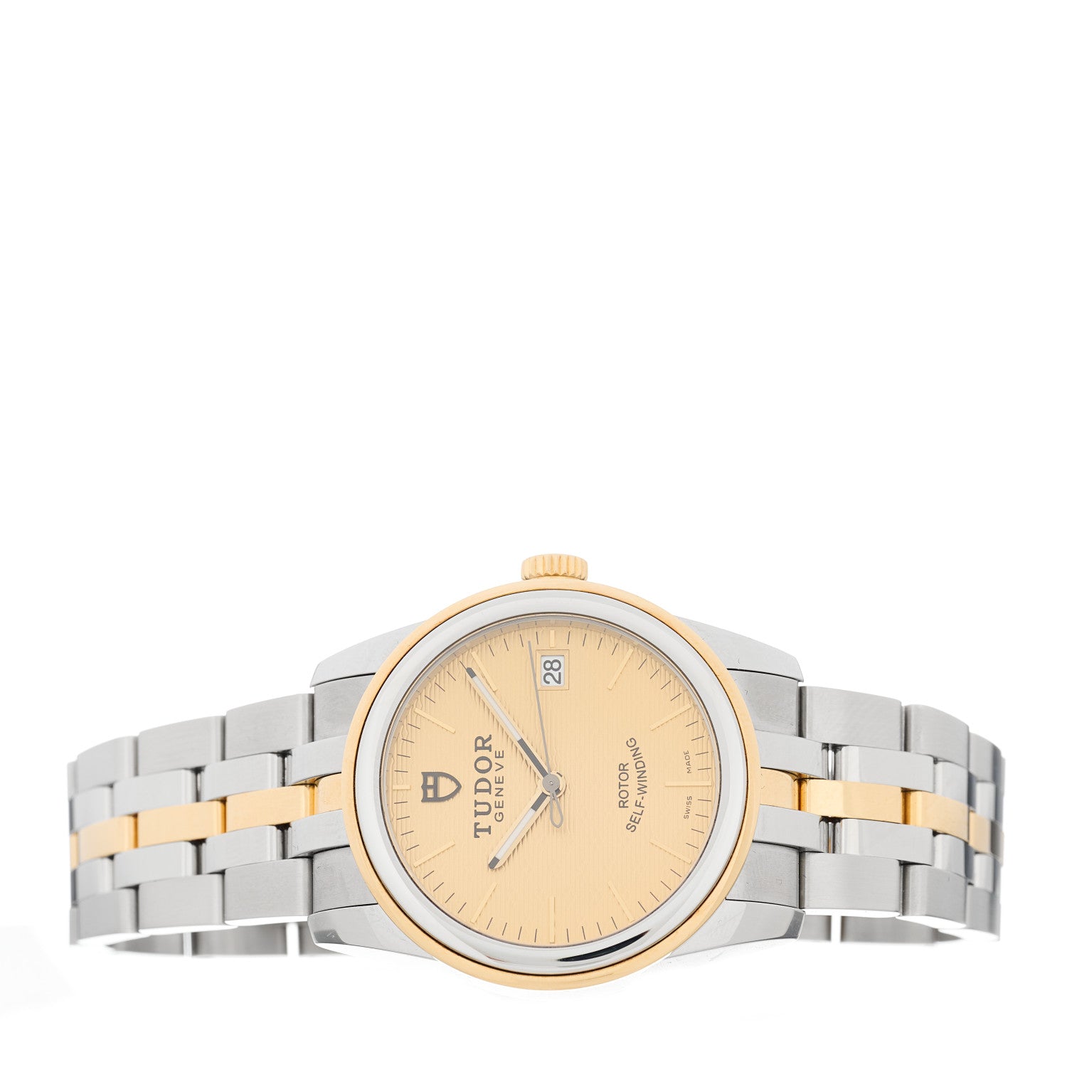 TUDOR Stainless Steel 18K Yellow Gold 36mm Glamour Date Automatic Watch Champagne 55003 2 of 5