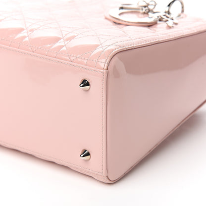 Christian Dior Patent Cannage Medium Lady Dior Rose Clair 8 of 9