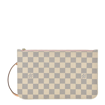 Louis Vuitton Damier Azur Neverfull MM GM Pochette Rose Ballerine 1 of 8