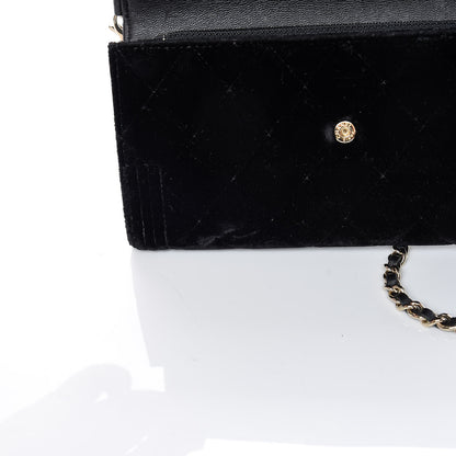 Chanel Velvet Boy Wallet On Removable Chain Black 10 of 14