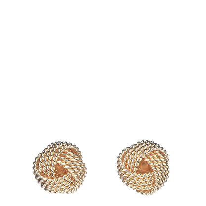 Tiffany 18K Yellow Gold Twist Knot Earrings 1 of 7