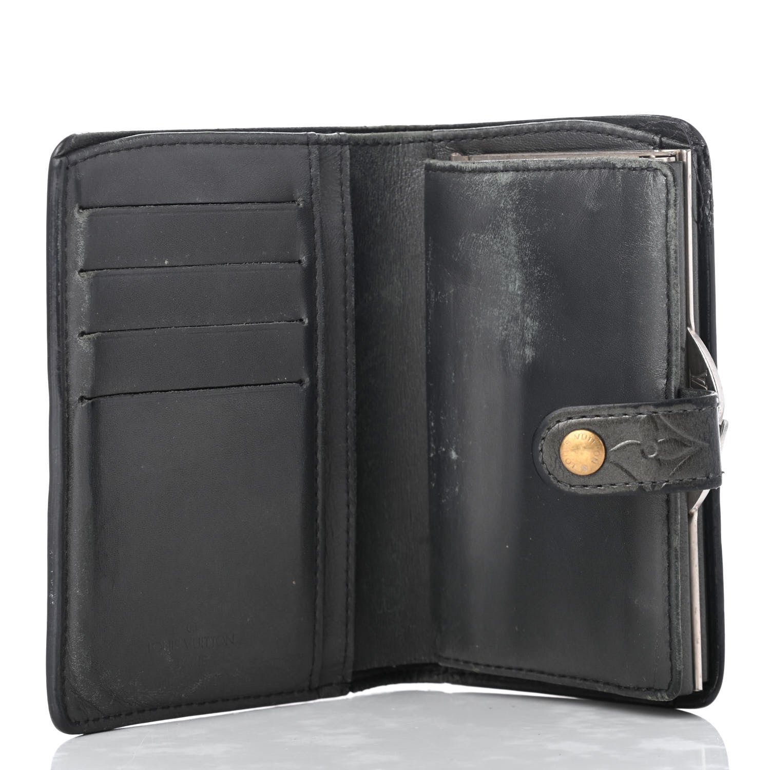 Louis Vuitton Vernis French Purse Wallet Gris Art Deco 4 of 6