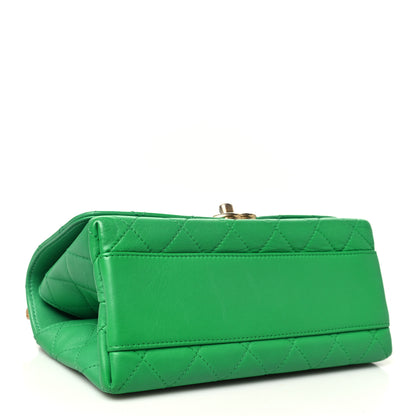 Chanel Lambskin Quilted La Parisienne Top Handle Flap Green 4 of 10