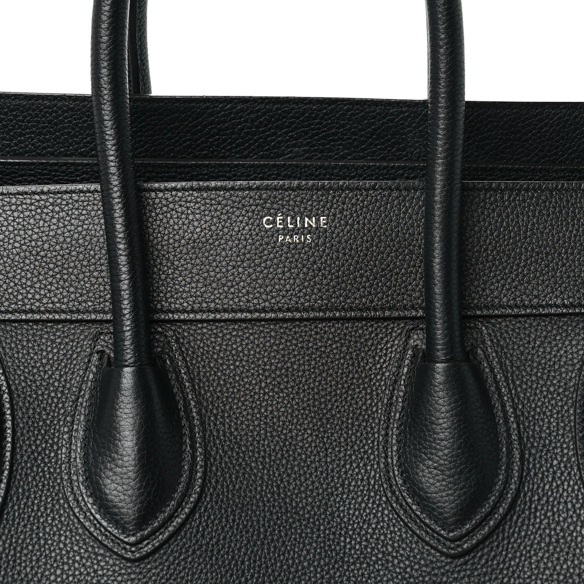 Drummed Calfskin Mini Luggage Black