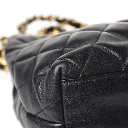Chanel Lambskin Quilted Shopping Tote Black 11 of 18